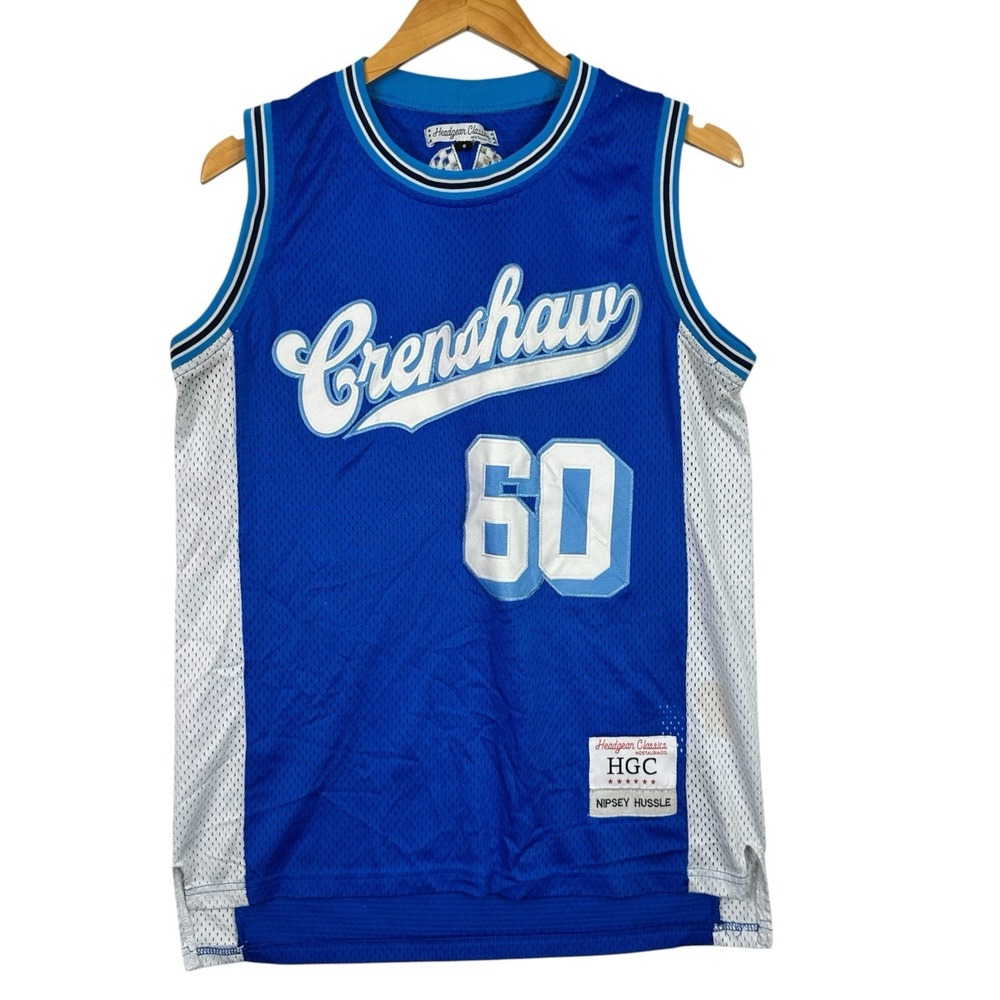 Nipsey Hussle Crenshaw 60 Jersey Mens S Headgear Classics Blue Mesh HGC